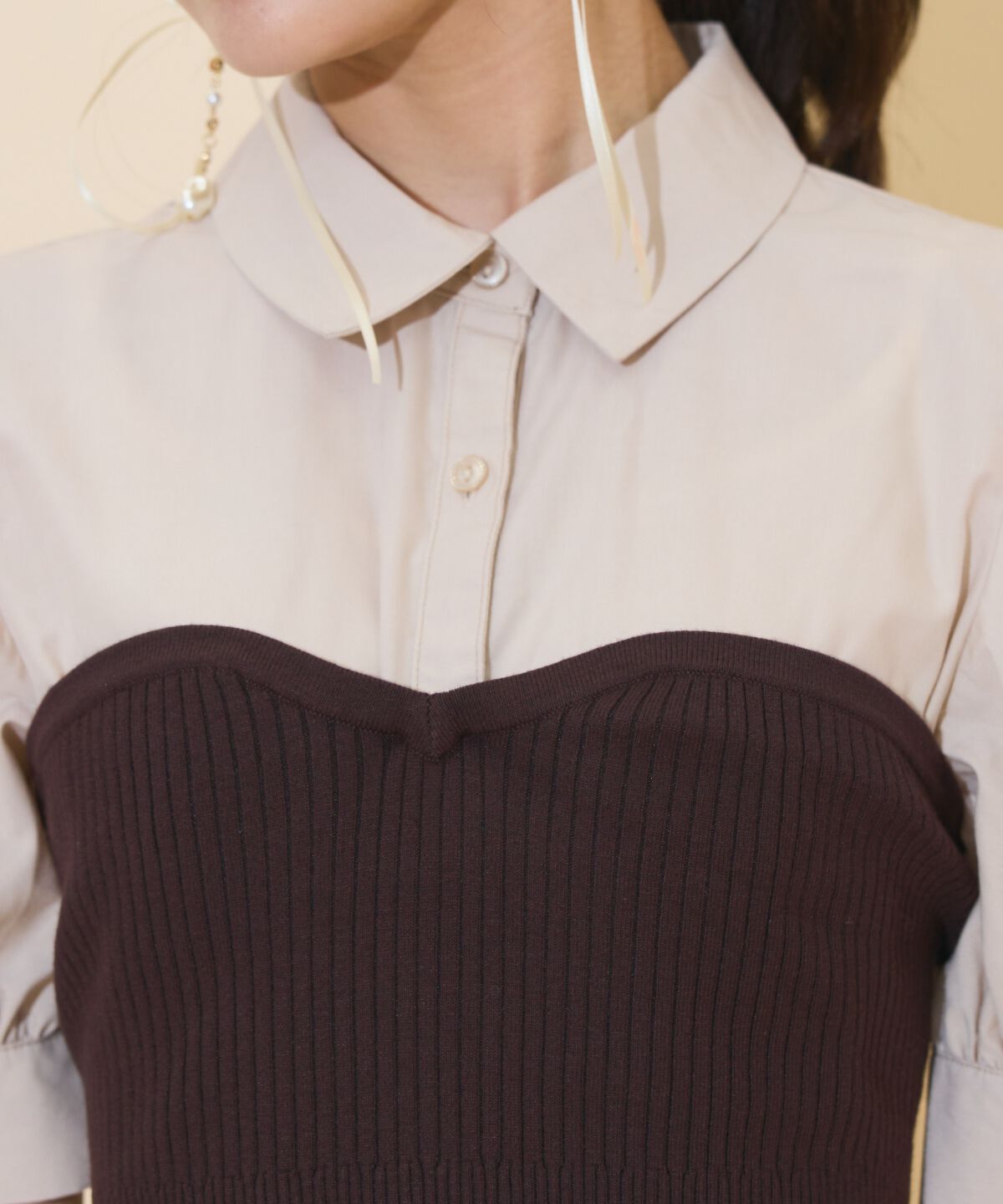 WILLSELECTION「ビスチェレイヤードタックシャツワンピース」|ワンピース|