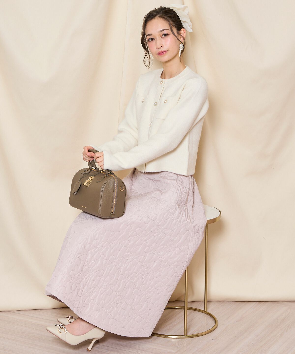 WILLSELECTION「キルティングボリュームフレアスカート」|フレア|