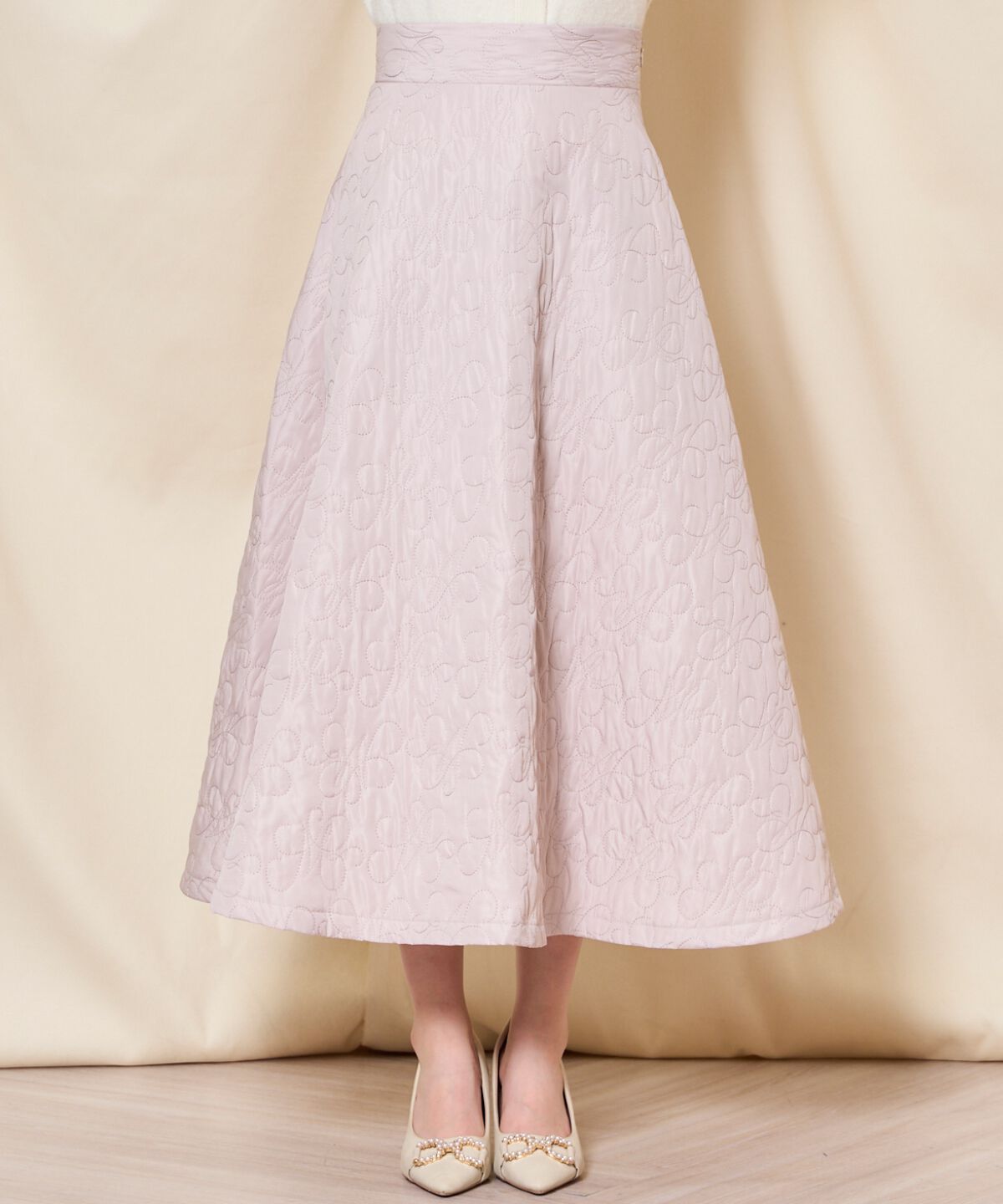 WILLSELECTION「キルティングボリュームフレアスカート」|フレア|