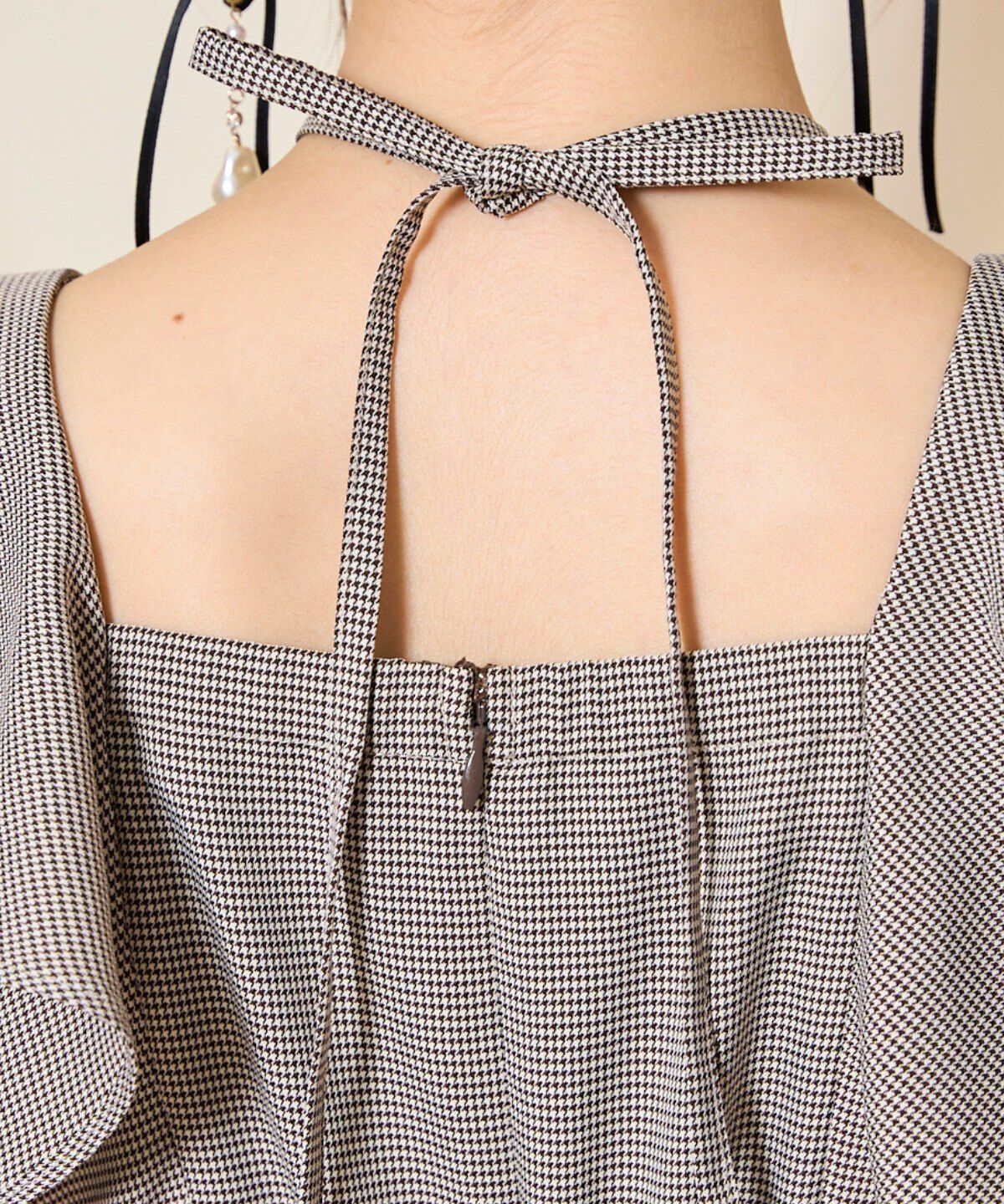 WILLSELECTION「ネックリボンギャザー切り替えワンピース」|ワンピース|