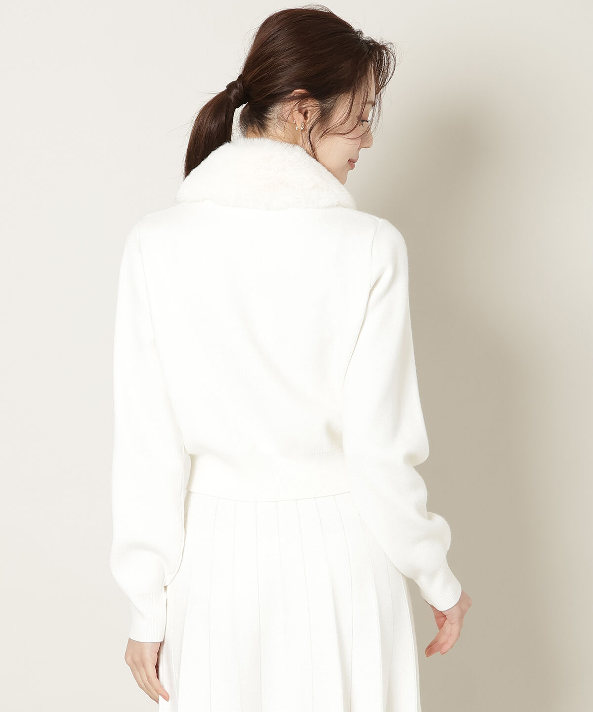 WILLSELECTION「ファーティペット付きニットSETUP」|ワンピース|