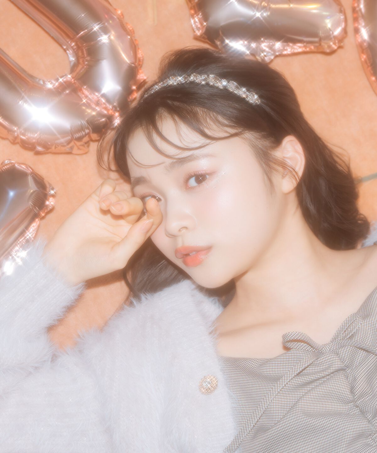 WILLSELECTION「Vネックラメフェザーカーディガン」|カーディガン|