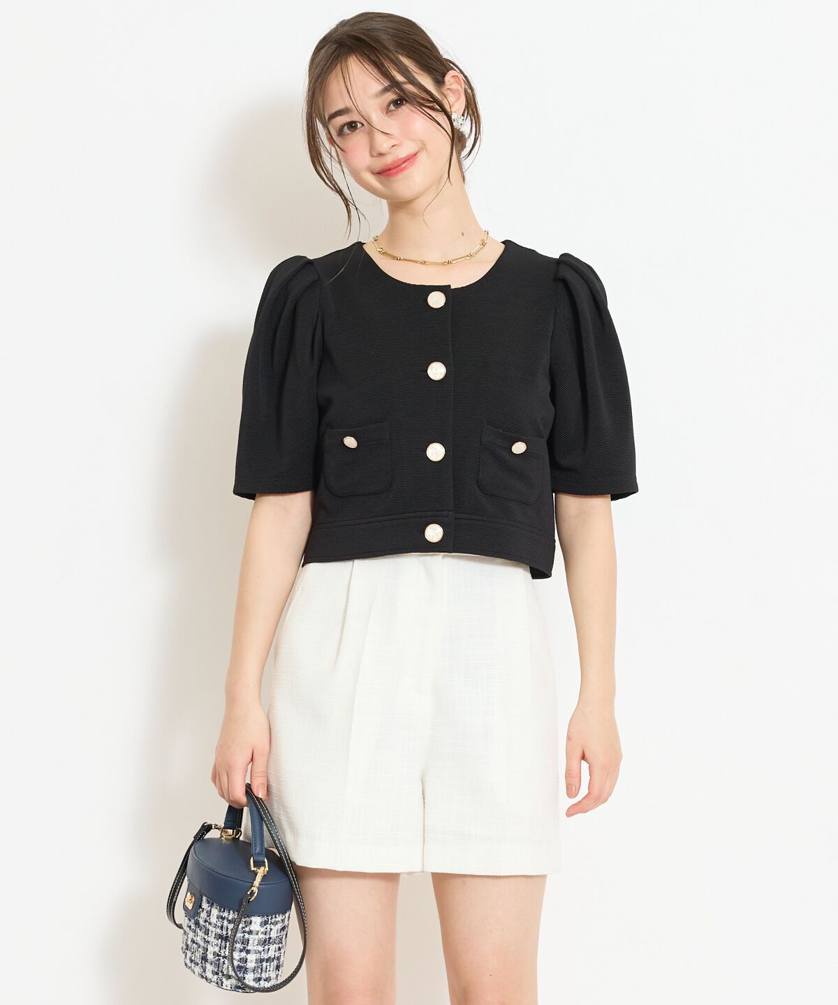 WILLSELECTION「ノーカラーポンチジャケット」|ノーカラージャケット|