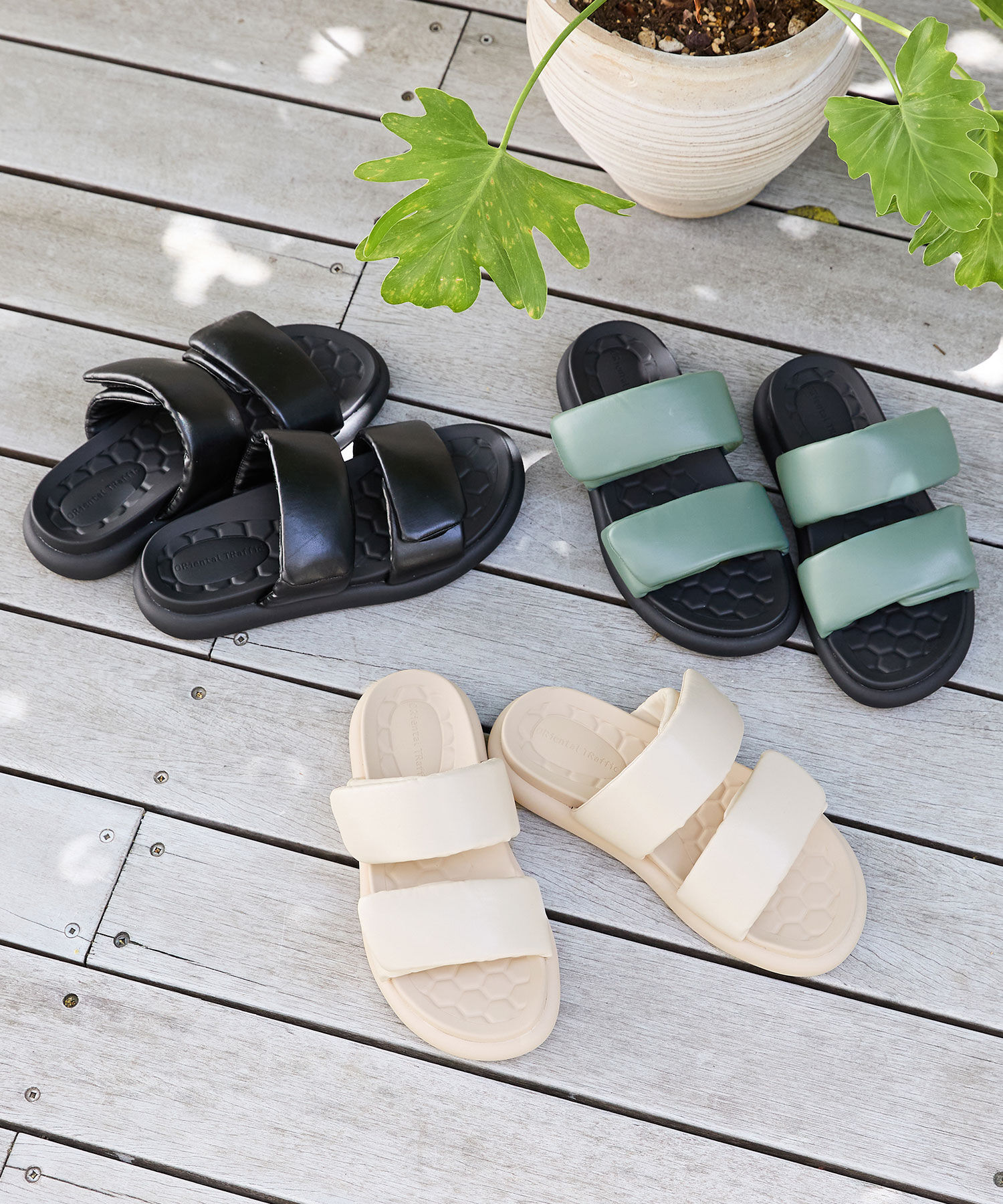 ORiental TRaffic「【サンダル】ダブルベルトコンフォートサンダル/41239」|サンダル|BLUE