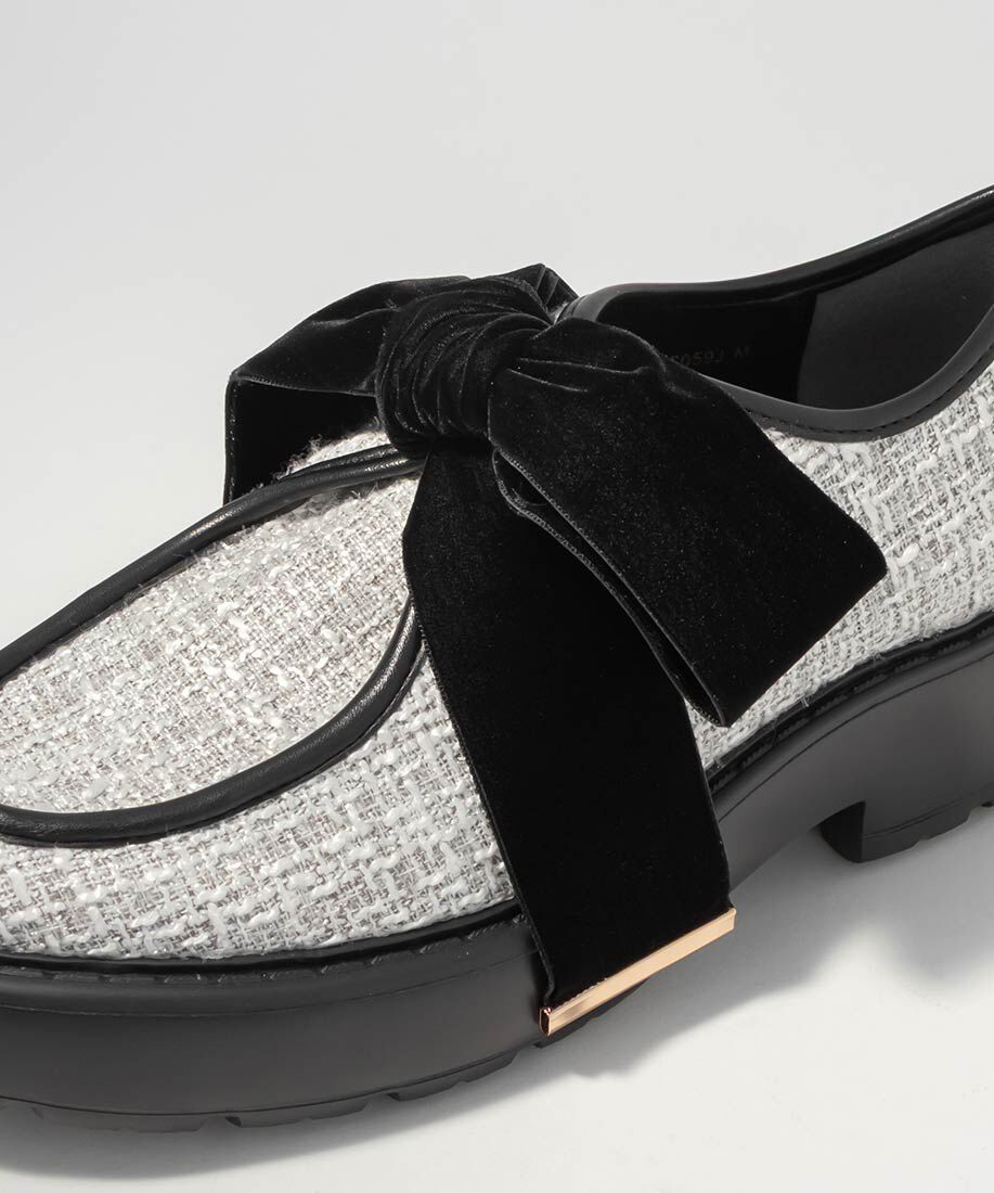  「ベロアリボンボリュームソールシューズ」|ローファー|