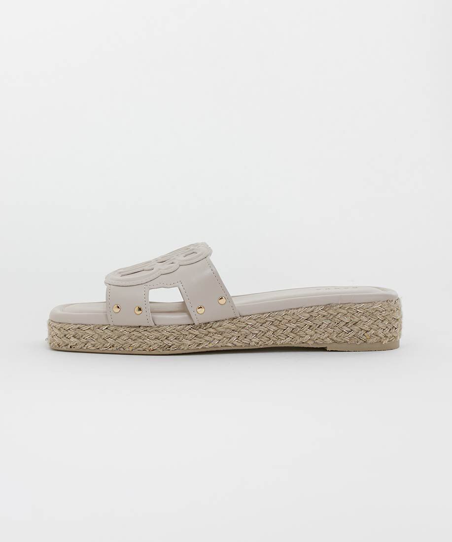  「エンボスモノグラムジュートサンダル」|パンプス|