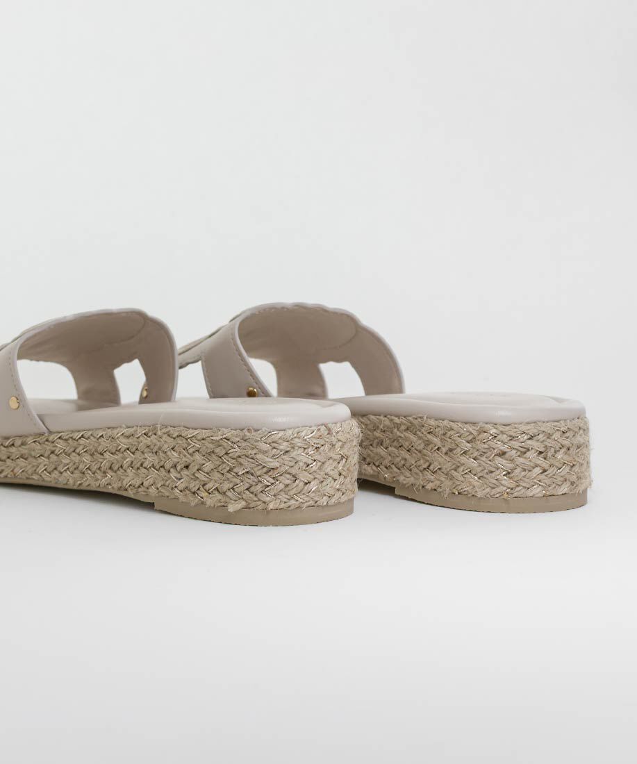  「エンボスモノグラムジュートサンダル」|パンプス|