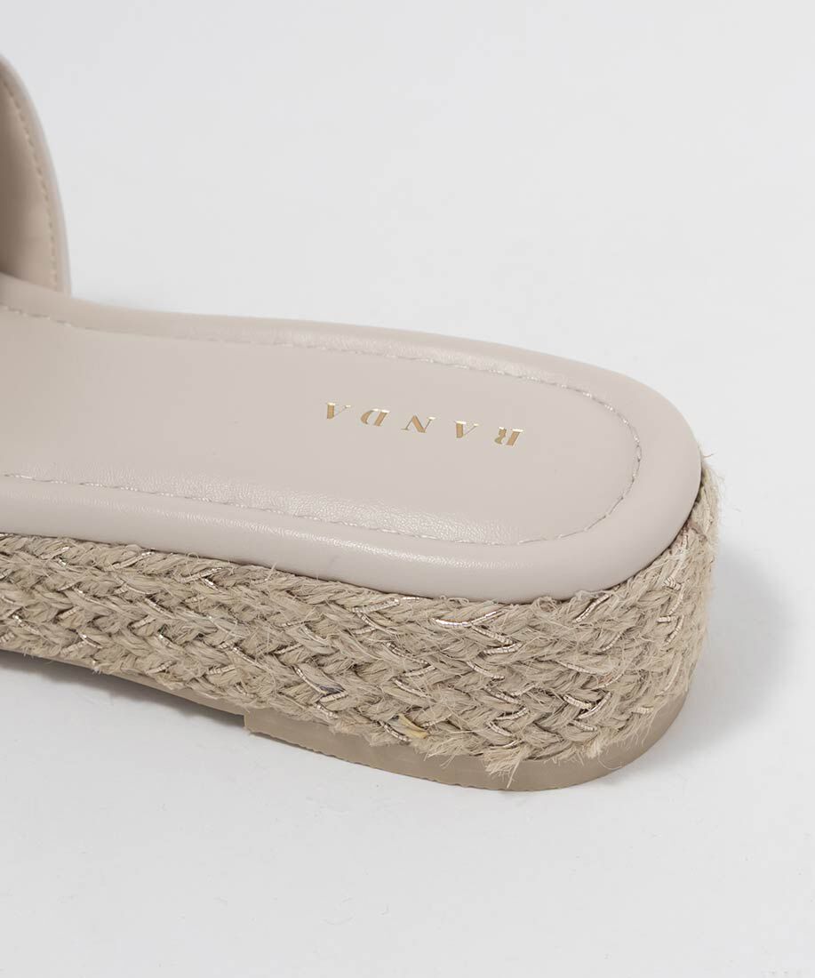  「エンボスモノグラムジュートサンダル」|パンプス|