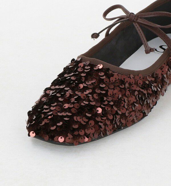 SY UNITED ARROWS「＜SY＞スパンコールバレエ フラット10●&uarr;」|バレエシューズ|