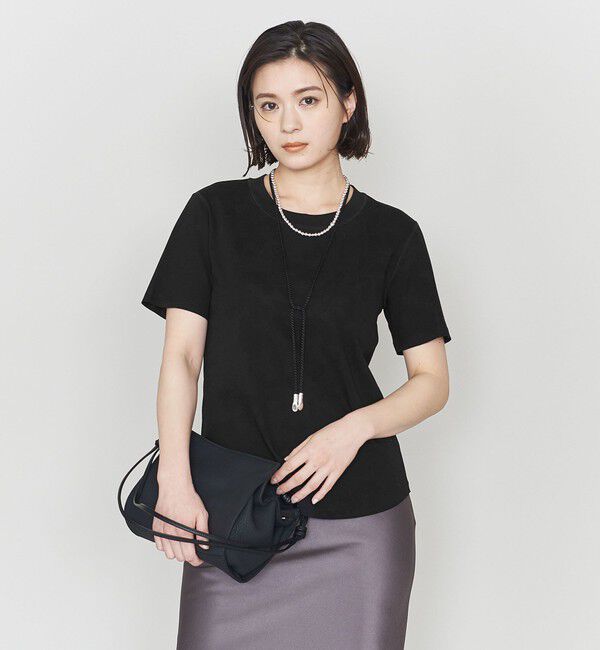 ASTRAET「＜ASTRAET＞フライス クルーネックTシャツ」|Tシャツ・カットソー|BLACK