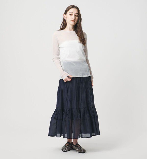 UNITED ARROWS「チュールジャージー グリッター カットソー」|Tシャツ・カットソー|