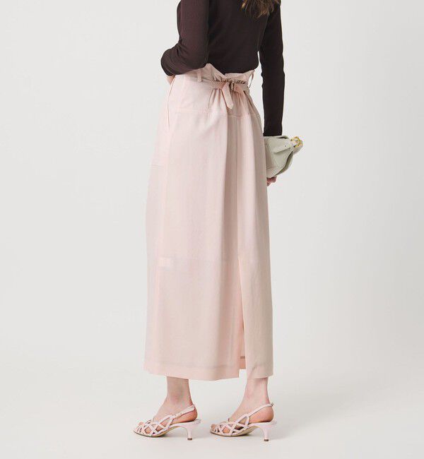 UNITED ARROWS「アセテートポリエステル ベイカースカート」|タイト|