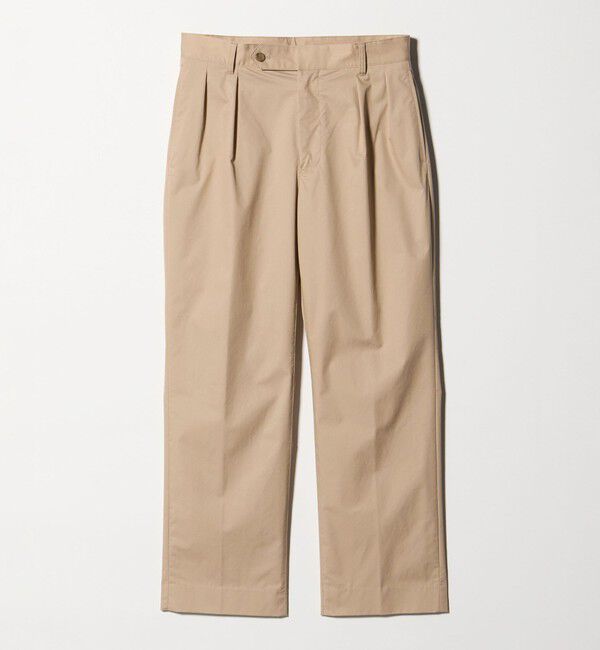 UNITED ARROWS「スムース タイプライター 2プリーツ リラックス トラウザース」|チノ|