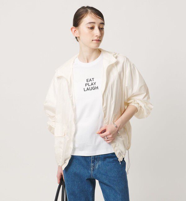 UNITED ARROWS「ショート ボリューム ブルゾン ‐ウォッシャブル‐」|ブルゾン・スタジャン|WHITE