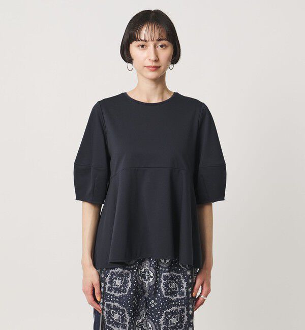 UNITED ARROWS「ポンチ ペプラム ショートスリーブ カットソー」|Tシャツ・カットソー|