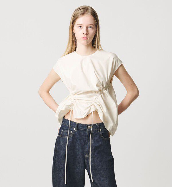 AEWEN MATOPH「＜AEWEN MATOPH＞イレギュラーギャザーブラウス ウォッシャブル」|シャツ・ブラウス|