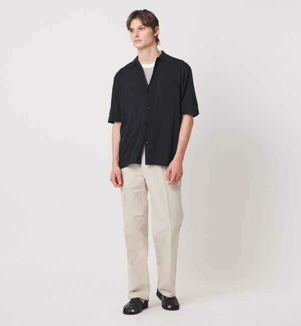 UNITED ARROWS「ウール/ペーパーヤーン ニットシャツ」|シャツ・ブラウス|