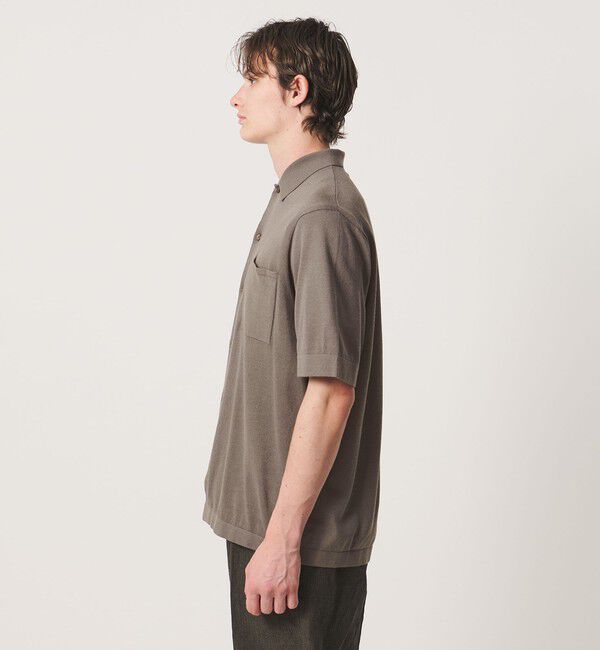 UNITED ARROWS「ウール/ペーパーヤーン ニットシャツ」|シャツ・ブラウス|