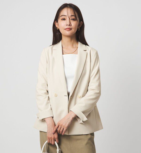 UNITED ARROWS green label relaxing「［size SHORTあり］パウドレ ダブル ジャケット ウォッシャブル ストレッチ」|テーラードジャケット|
