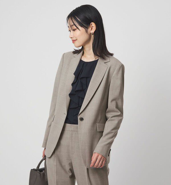 UNITED ARROWS green label relaxing「［size SHORTあり］カチリラ シングル テーラード ジャケット ウォッシャブル ストレッチ」|テーラードジャケット|BEIGE