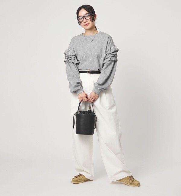 UNITED ARROWS green label relaxing「【WEB限定】＜at ease＞袖フリル プルオーバー カットソー」|Tシャツ・カットソー|