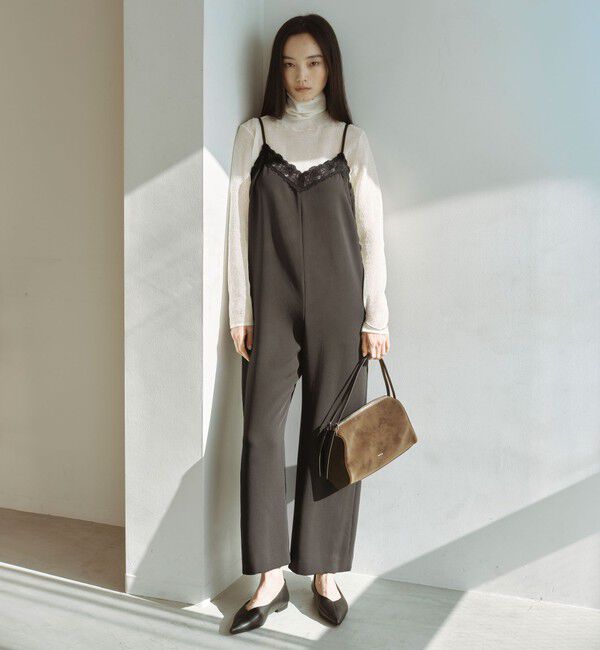 UNITED ARROWS green label relaxing「＜SEASONAL COLLECTION＞レース キャミソール オールインワン」|オールインワン|BLACK