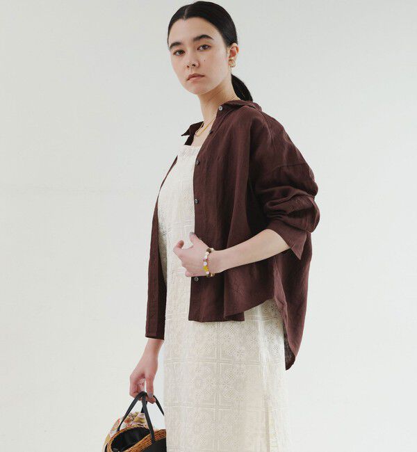 UNITED ARROWS green label relaxing「【結論シリーズ】リネンバランスシャツ［size SHORTあり］」|シャツ・ブラウス|