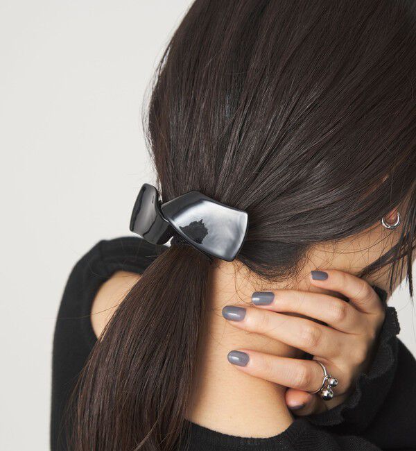 UNITED ARROWS green label relaxing「＜SUI AVA＞ リボン バレッタ」|ヘアバンド|BLACK