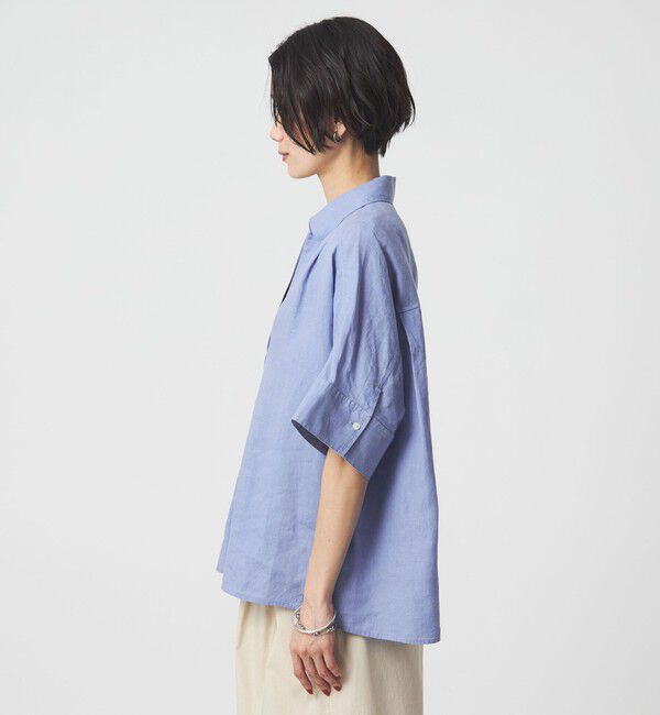 UNITED ARROWS green label relaxing「リネン スキッパー ショートスリーブ シャツ」|シャツ・ブラウス|