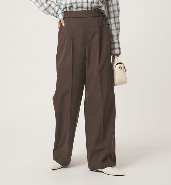 UNITED ARROWS green label relaxing「【WEB限定】＜at ease＞オルマイ ワイド パンツ ストレッチ UVカット」|その他|DK.BROWN