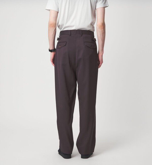 UNITED ARROWS green label relaxing「FINE BASIC トリアセテート ウール  2P ワイド スラックス パンツ W4 」|スラックス|