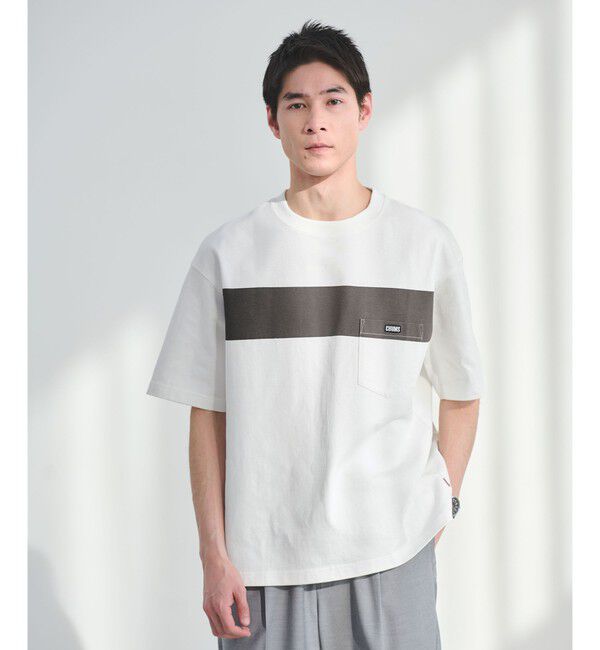 UNITED ARROWS green label relaxing「【別注】＜CHUMS＞GLR ライン ポケット 半袖 Tシャツ」|Tシャツ・カットソー|WHITE