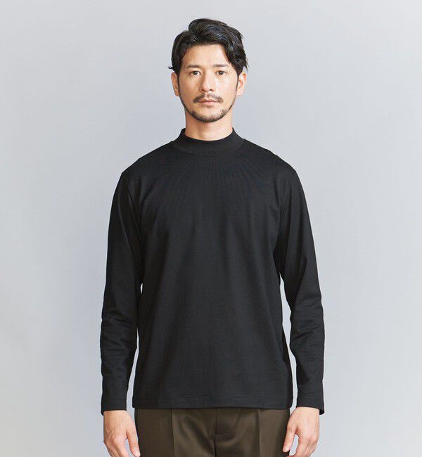 BEAUTY&YOUTH UNITED ARROWS「【WEB限定 WARDROBE SMART】クリア ガスコットン モックネック カットソー【抗菌・防臭】」|Tシャツ・カットソー|