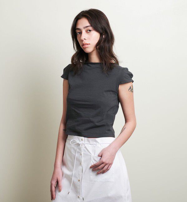 ATTISESSION「＜ATTISESSION＞コットン カップスリーブ Tシャツ」|Tシャツ・カットソー|