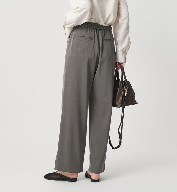 BEAUTY&YOUTH UNITED ARROWS「ポリエステルブレンド ツイルバックゴムパンツ」|スラックス|