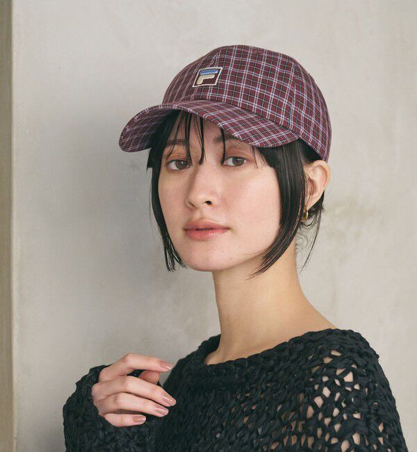 BEAUTY&YOUTH UNITED ARROWS「【別注】＜FILA＞チェック キャップ」|キャップ・キャスケット|WINE
