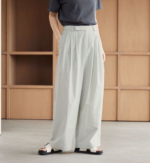 BEAUTY&YOUTH UNITED ARROWS「ナイロンコットン ワイドタックパンツ ウォッシャブル」|その他|LT.BLUE