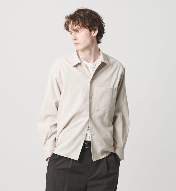 BEAUTY&YOUTH UNITED ARROWS「TC リネン キャンプカラー グランデ シャツ GRANDE型」|シャツ・ブラウス|