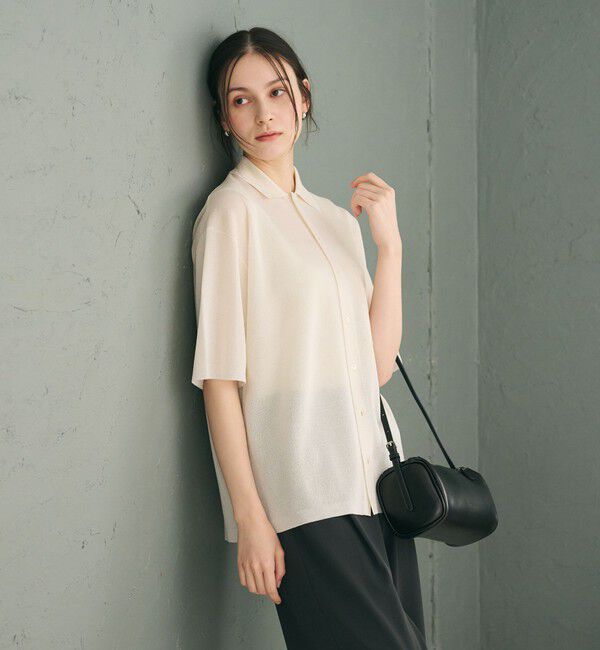 BEAUTY&YOUTH UNITED ARROWS「ミラノリブ ショートスリーブ シャツカーディガン ウォッシャブル」|カーディガン|