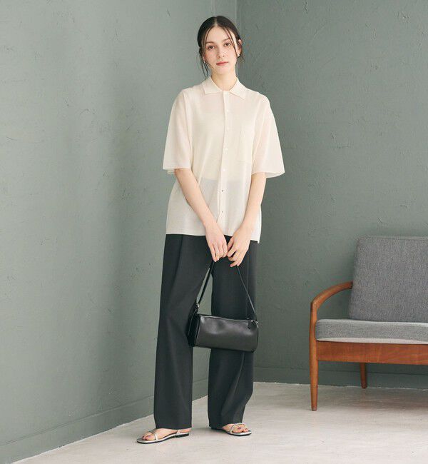 BEAUTY&YOUTH UNITED ARROWS「ミラノリブ ショートスリーブ シャツカーディガン ウォッシャブル」|カーディガン|