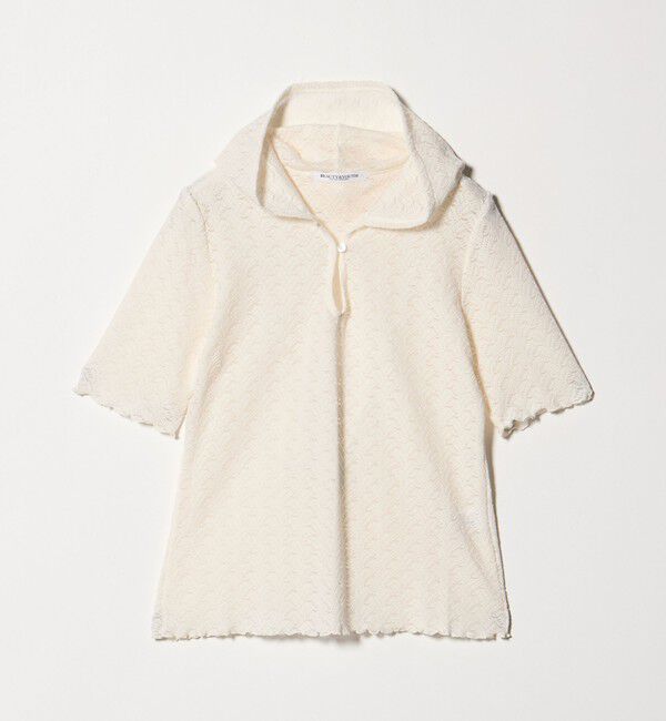 BEAUTY&YOUTH UNITED ARROWS「レース ショートスリーブ フーディ」|Tシャツ・カットソー|OFF WHITE