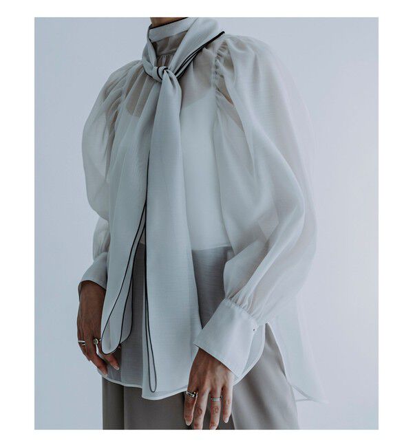 Demi-Luxe BEAMS 「オーガンジー リボンブラウス」|シャツ・ブラウス|