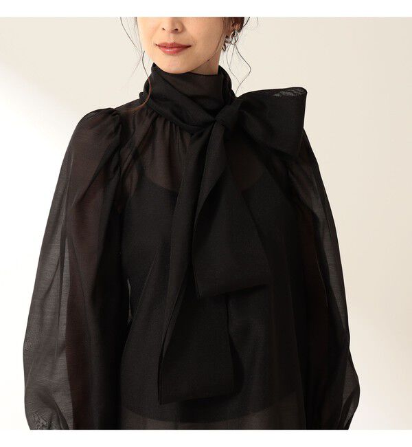 Demi-Luxe BEAMS 「オーガンジー リボンブラウス」|シャツ・ブラウス|