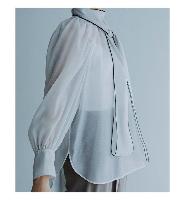 Demi-Luxe BEAMS 「オーガンジー リボンブラウス」|シャツ・ブラウス|