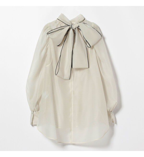 Demi-Luxe BEAMS 「オーガンジー リボンブラウス」|シャツ・ブラウス|