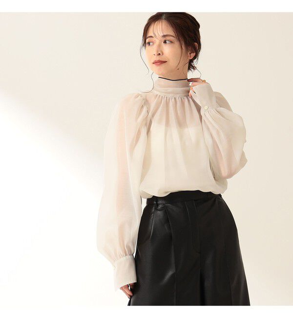 Demi-Luxe BEAMS 「オーガンジー リボンブラウス」|シャツ・ブラウス|