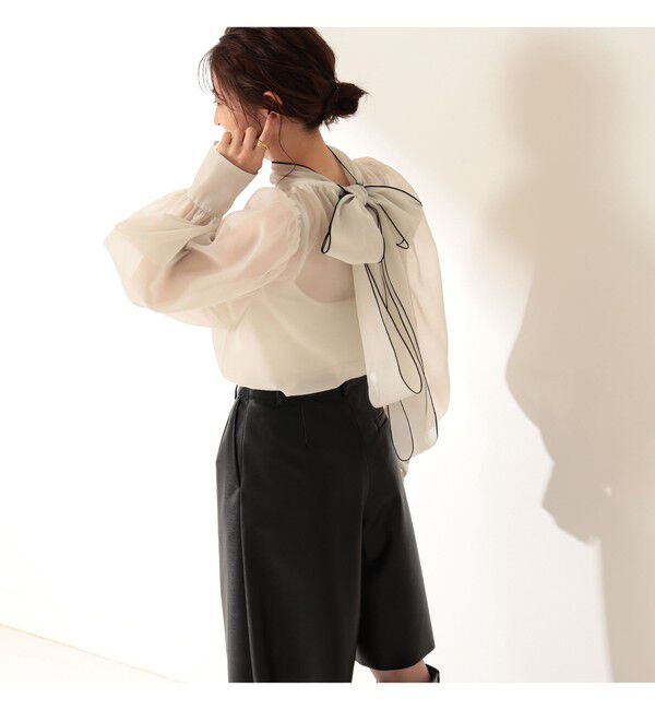 Demi-Luxe BEAMS 「オーガンジー リボンブラウス」|シャツ・ブラウス|