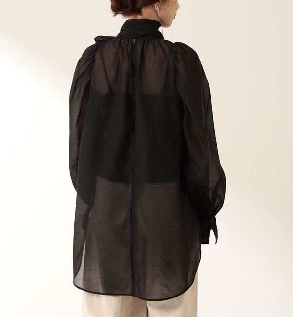 Demi-Luxe BEAMS 「オーガンジー リボンブラウス」|シャツ・ブラウス|