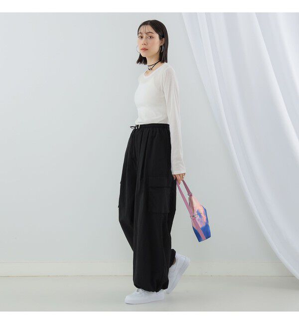 Ray BEAMS 「テレコ リブ クルーネック トップス」|Tシャツ・カットソー|