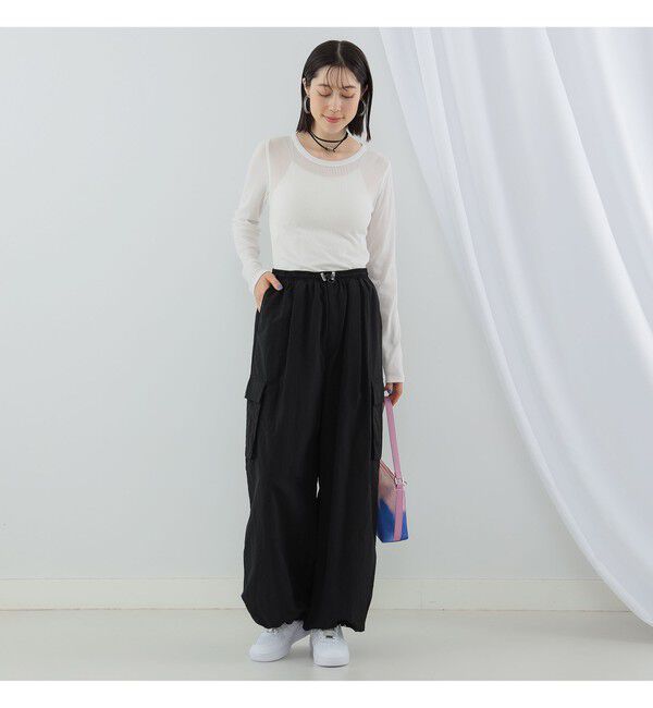 Ray BEAMS 「テレコ リブ クルーネック トップス」|Tシャツ・カットソー|